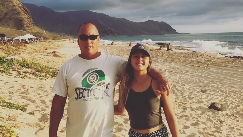 Alessa Quizon poses with her dad, Scott Quizon