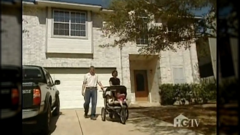 Family outside house on House Hunters