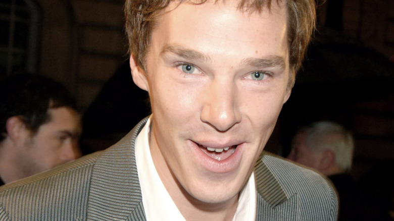 Benedict Cumberbatch with his mouth open