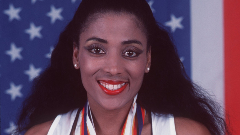 Florence Griffith-Joyner smiling