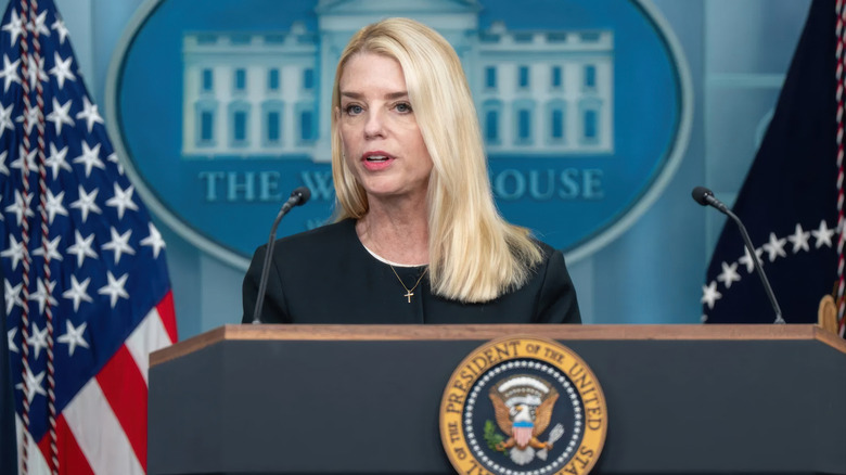 Pam Bondi on stage