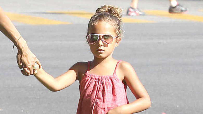 Nahla Aubry wearing sunglasses in 2013.