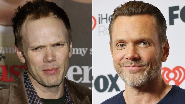 Comedian Joel McHale before and after hair transplants