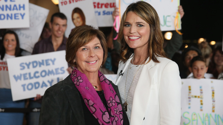 Nancy and Savannah Guthrie posing at TODAY