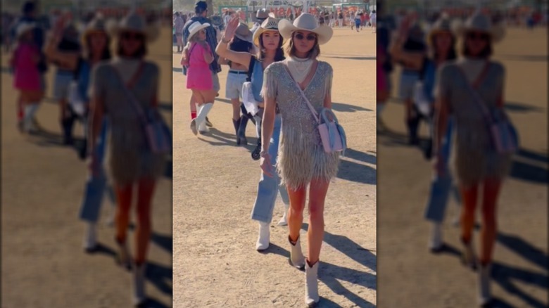 Raquel Leviss wearing silver dress