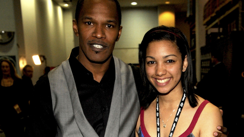 Jamie Foxx posing with Corinne Foxx